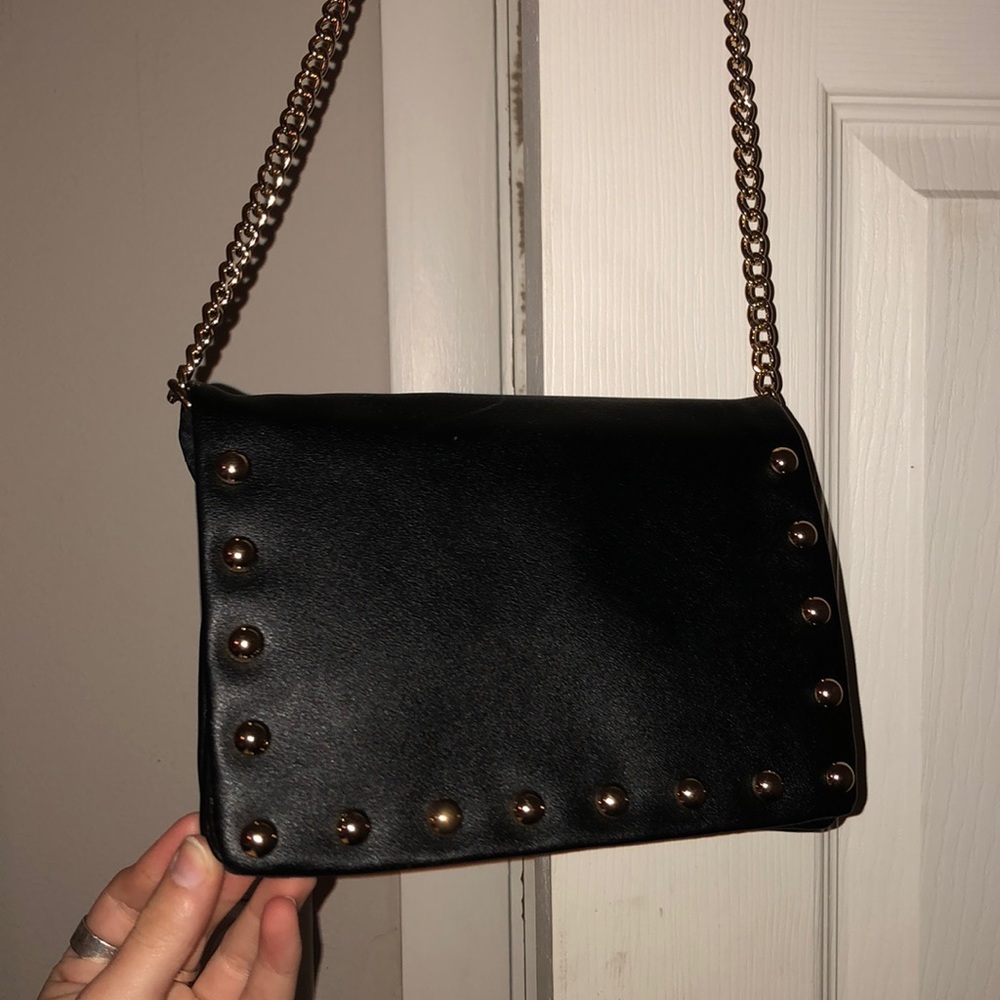 NWOT Black Purse with Gold Studs